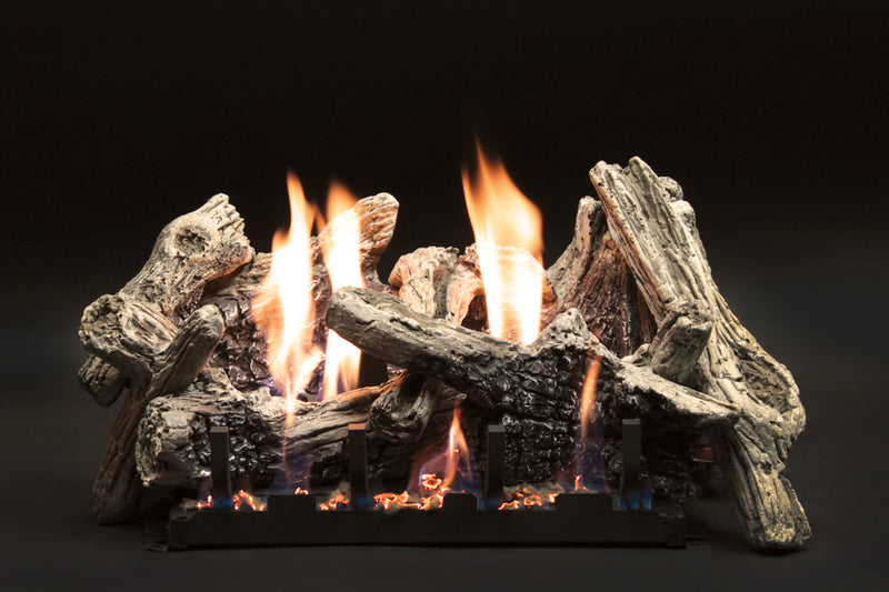 Empire Comfort Systems 18" Driftwood Burncrete Logset with IP VF Slope Glaze Burner