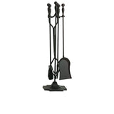 5 Piece Black Fireplace Tool Set - 30.5-in H