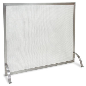 Single Panel Newport Stainless Steel Fireplace Screen