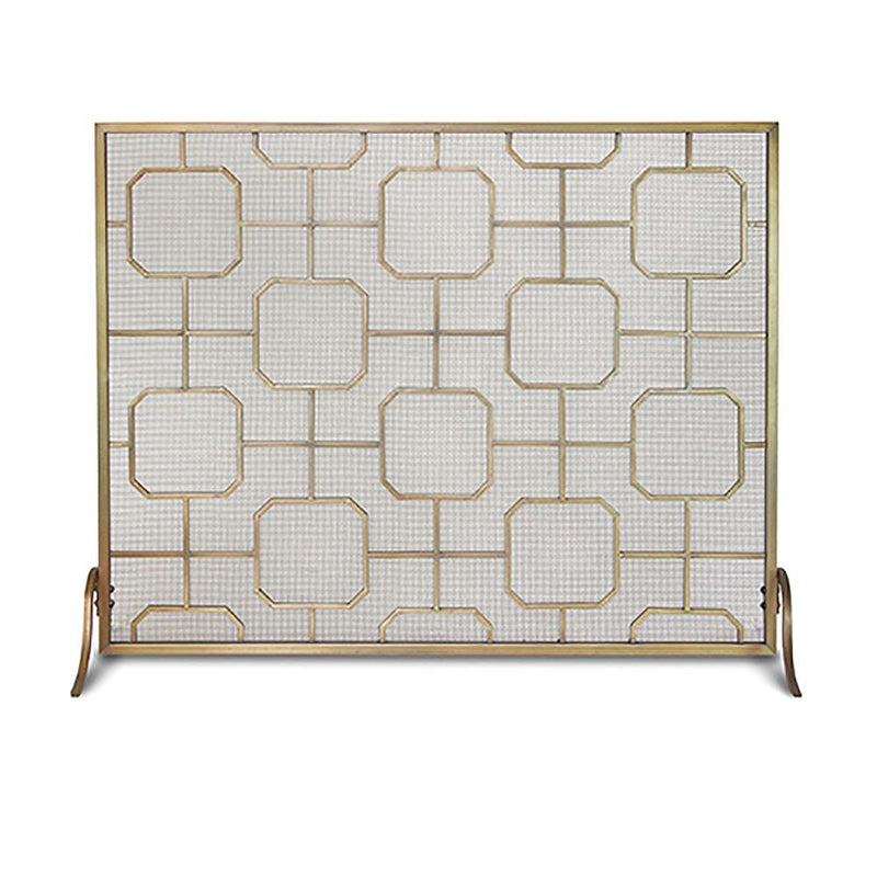 Madison Single Panel Screen, Burnished Brass