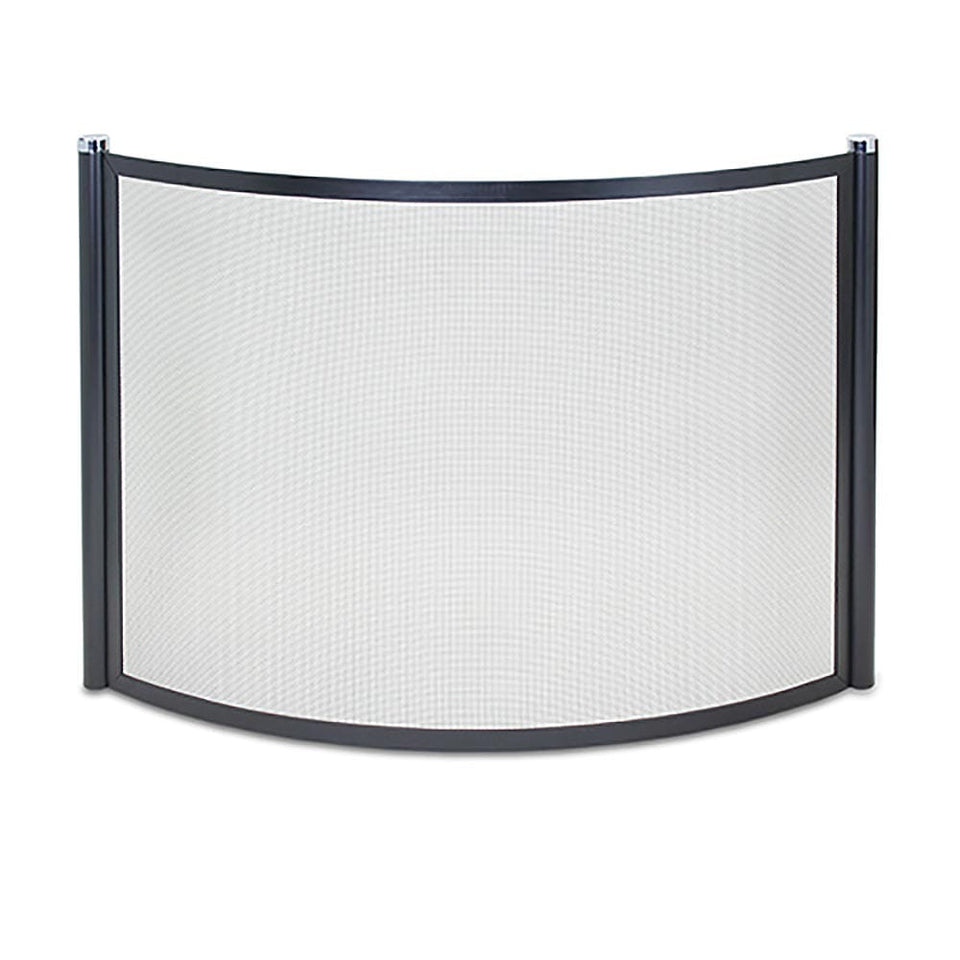 Metro Bowed Screen, Black & Polished Nickel