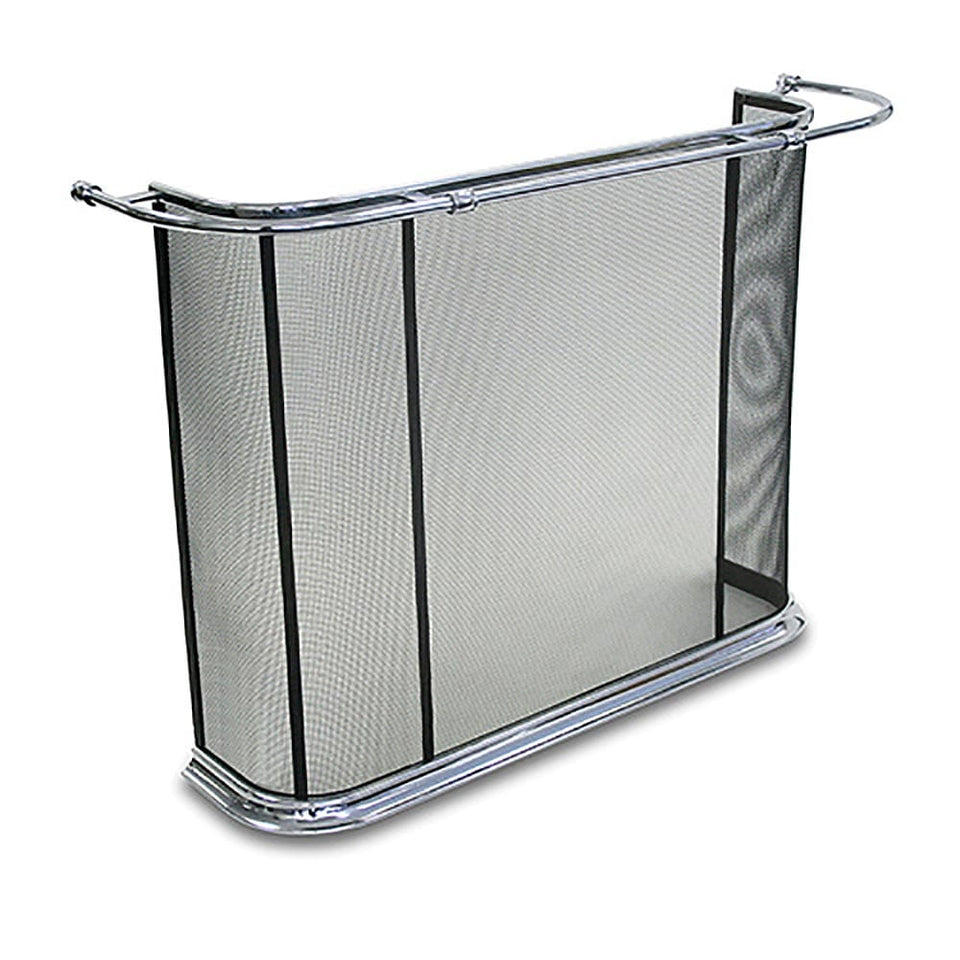 Old English Rail Bowed Screen, Polished Nickel