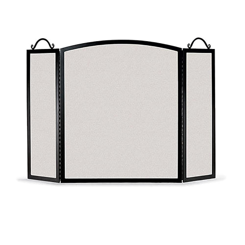 Traditional Arch 3-Panel Folding Screen, Black