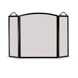 Traditional Arch 3-Panel Folding Screen, Black