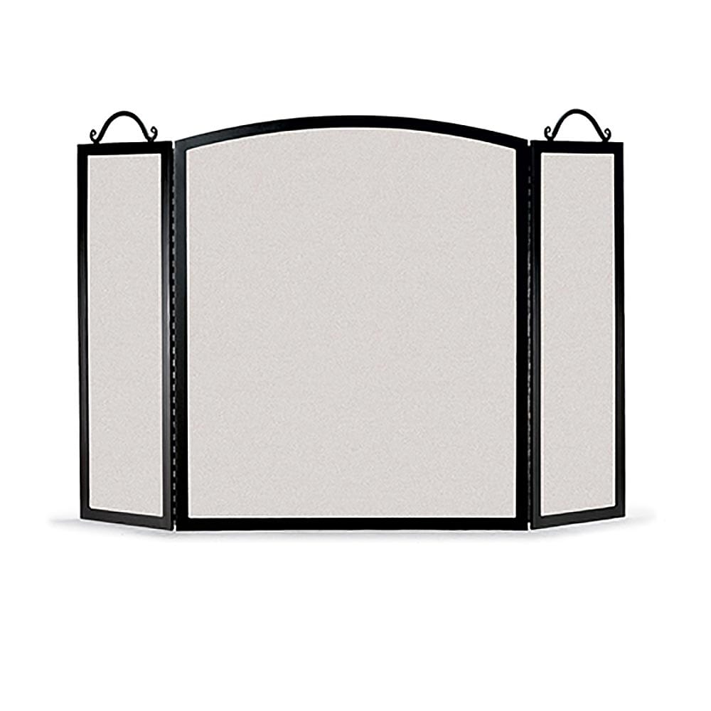 Traditional Arch 3-Panel Folding Screen, Black