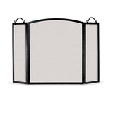 Traditional Arch 3-Panel Folding Screen, Black