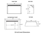 SimpliFire 35-In Electric Fireplace Insert