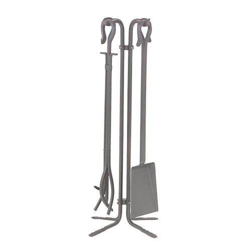 5 Piece Natural Wrought Iron Fireplace Tool Set 5830NI