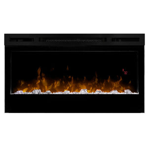 Dimplex-BLF3451-Black-Glass-Media-White-Embers-Orange-Flames-Closeup