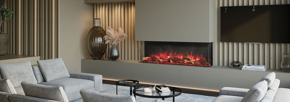 Modern 3-Sided Electric Fireplace EX150