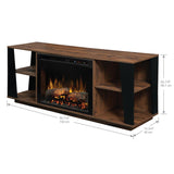 Arlo Electric Fireplace TV Stand in Walnut - 26" Multi-Fire XHD Firebox w/