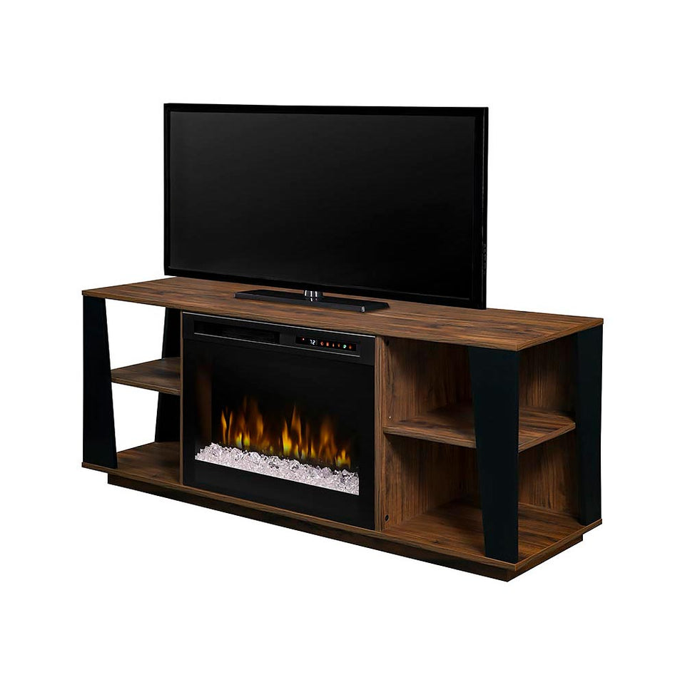 Arlo Electric Fireplace TV Stand in Walnut - 26" Multi-Fire XHD Firebox w/