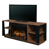 Arlo Electric Fireplace TV Stand in Walnut - 26" Multi-Fire XHD Firebox w/