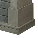 Royce Electric Fireplace Mantel Package in Smoke Stack Grey - 28" Multi-Fire XHD Firebox w/