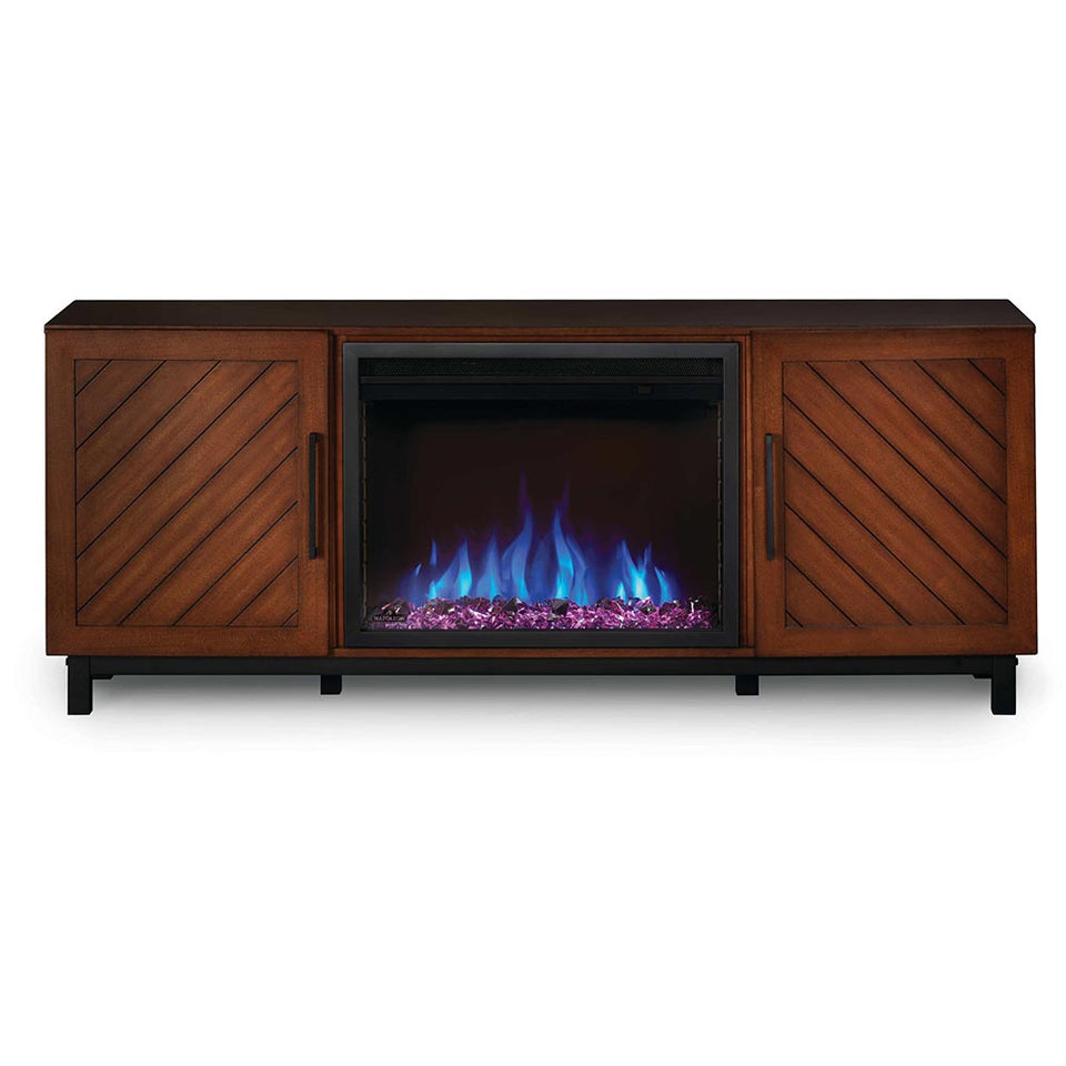 Bella Electric Fireplace TV Stand in Walnut