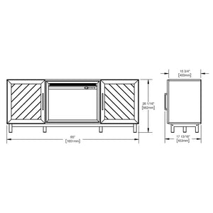 Bella Electric Fireplace TV Stand in Walnut