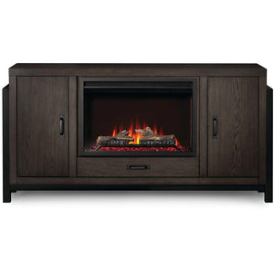 Franklin Electric Fireplace TV Stand in Weathered Oak