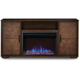 Hayworth Electric Fireplace TV Stand in Rustic Long Board