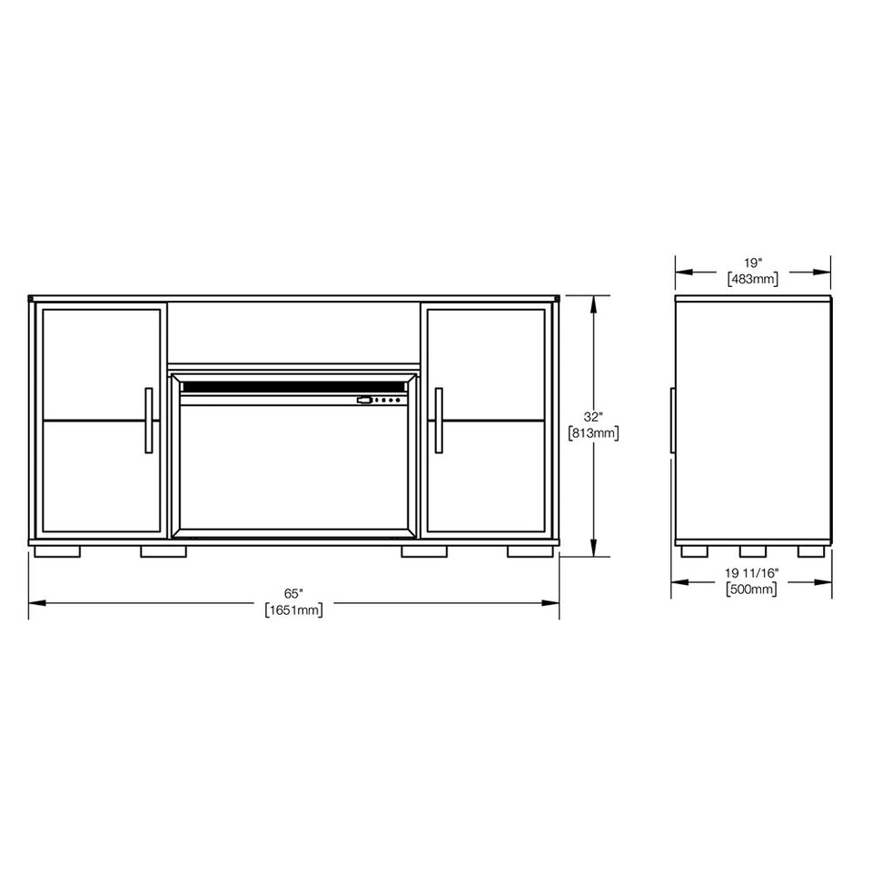 Hayworth Electric Fireplace TV Stand in Rustic Long Board