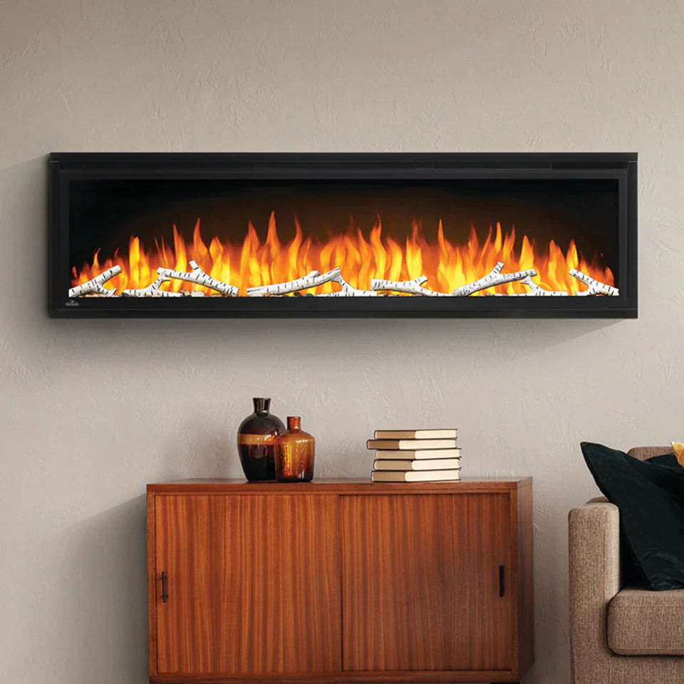 Napoleon-NEFL42CFH-Black-Log-Set-Orange-Flame-Closeup