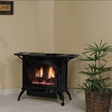 Empire Cast Iron Stove w/ 25K BTU IP Pilot Contour Burner in Porcelain Black