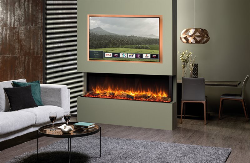 Modern Built-In Electric Fireplace E150