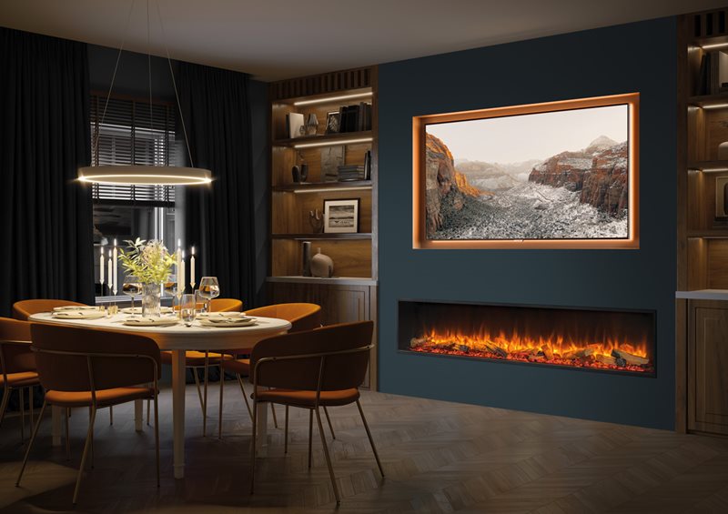 Modern Built-In Electric Fireplace E195