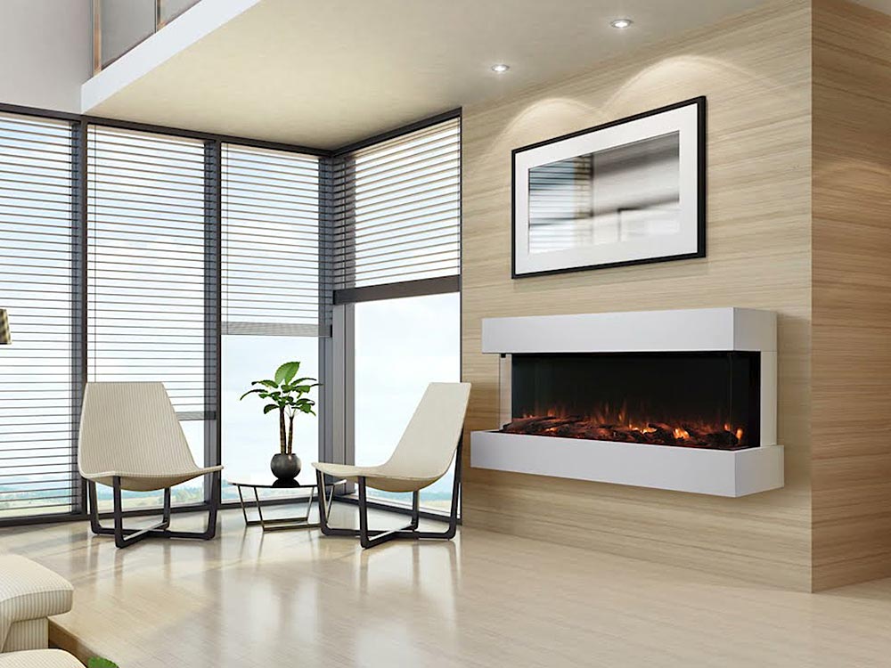 SimpliFire Scion Trinity Linear Electric Fireplace Package