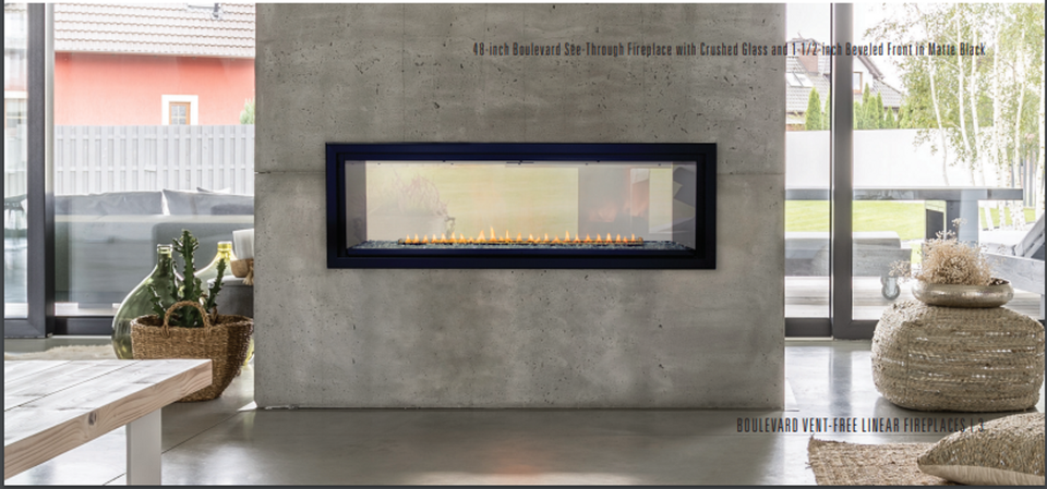 Empire Boulevard Vent Free 48'' See-through Fireplace - VFLB48SP90