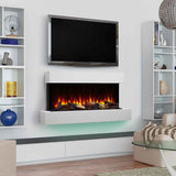 SimpliFire Format Floating Mantel Wall Mount Electric Fireplace