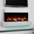 SimpliFire Format Floating Mantel Wall Mount Electric Fireplace