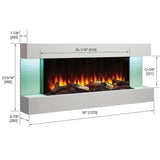 SimpliFire Format Floating Mantel Wall Mount Electric Fireplace