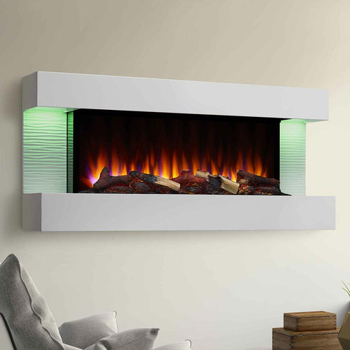 SimpliFire Format Floating Mantel Wall Mount Electric Fireplace