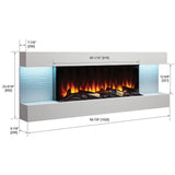 SimpliFire Format Floating Mantel Wall Mount Electric Fireplace