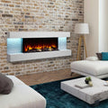 SimpliFire Format Floating Mantel Wall Mount Electric Fireplace