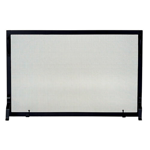 Single Panel Fireplace Screen Black Wrought Iron S129