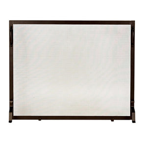 Single Panel Fireplace Screen Bronze Wrought Iron S129B