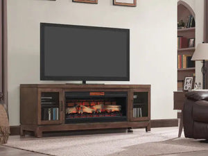 SimpliFire Format Floating Mantel Wall Mount Electric Fireplace