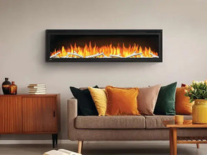 SimpliFire Format Floating Mantel Wall Mount Electric Fireplace