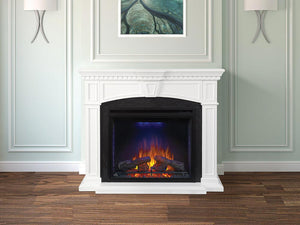 Taylor Electric Fireplace Mantel Package in White- NEFP33-0214W